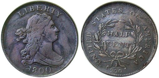 Draped Bust Half Cent